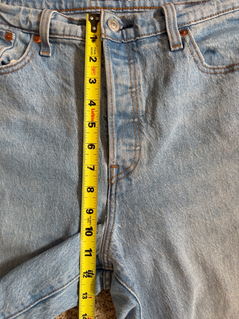 Levi’s Wedgie Straight Light Wash Women’s Button Front Jeans, Sz 32 - Picture 11 of 12